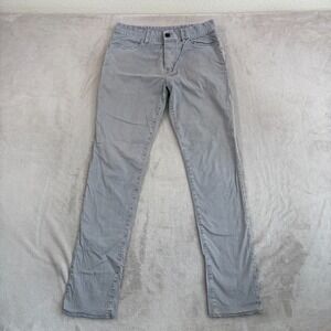 James Perse Brushed Twill 5 Pocket Pants in Grey Men 30x33 UNHEMMED Slim $325